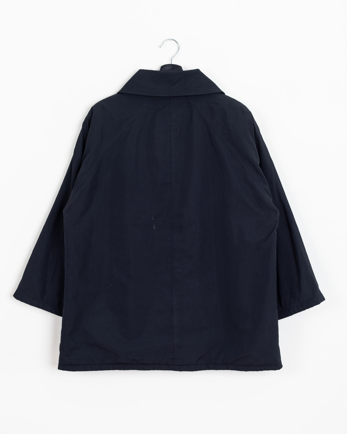 Black · Quilted Double-Breasted Nylon Jacket