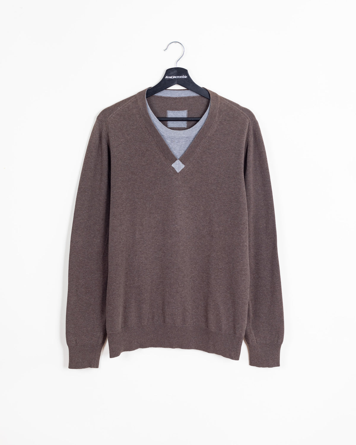 Brown Grey · Double Layer Sweater