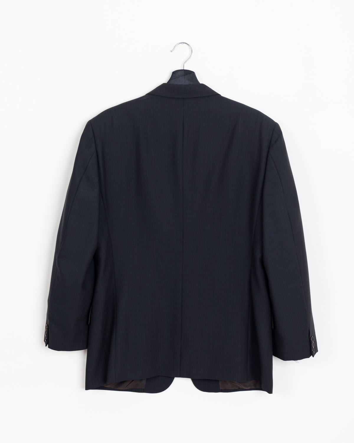 Charcoal · Three-Button Wool Blazer