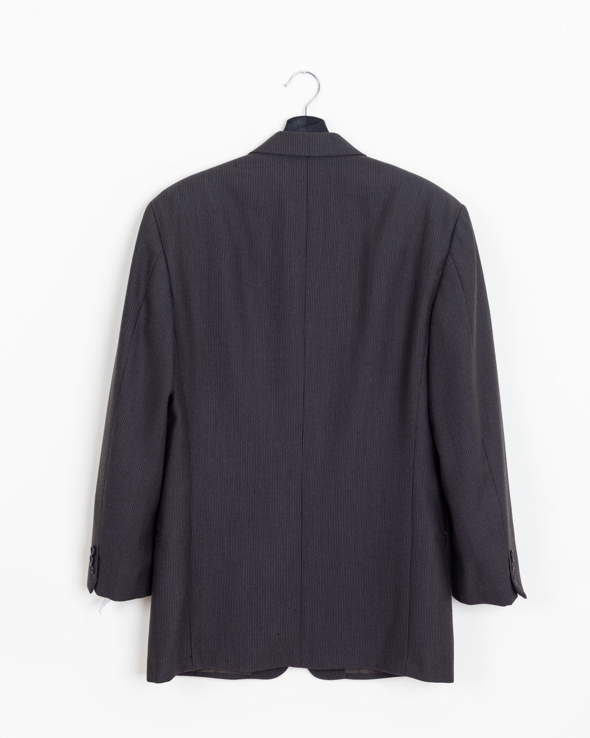 Charcoal Brown · Textured Wool Blazer