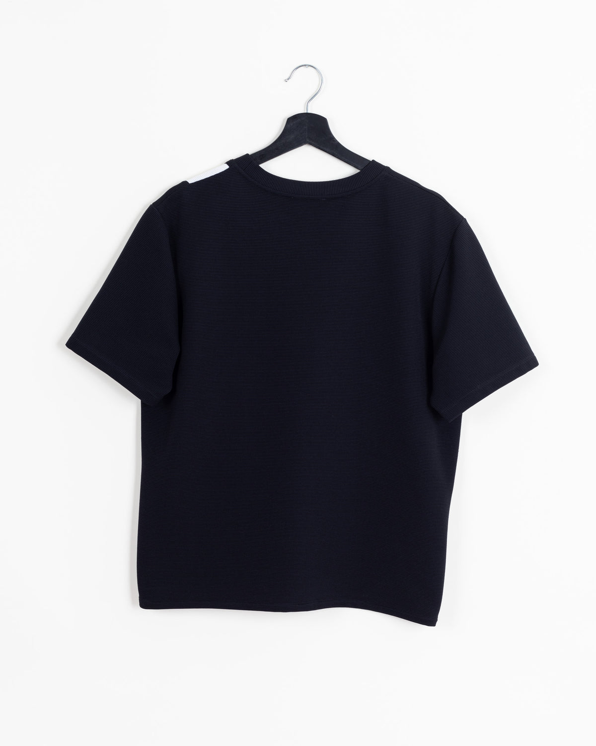 Black White · Paneled Rib Knit Tee
