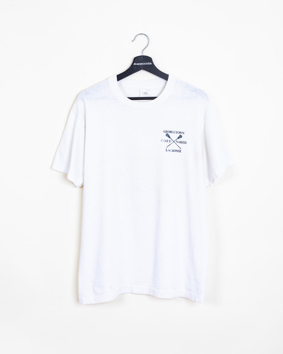 White · Naked Lacrosse Graphic Tee