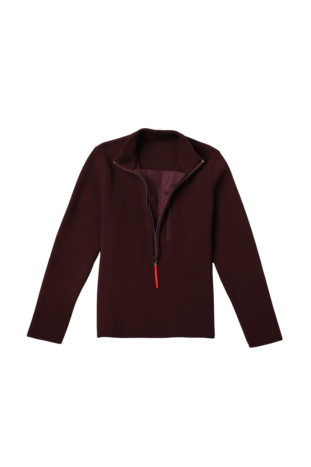 Prada Sport Burgundy Quarter Zip Sweater