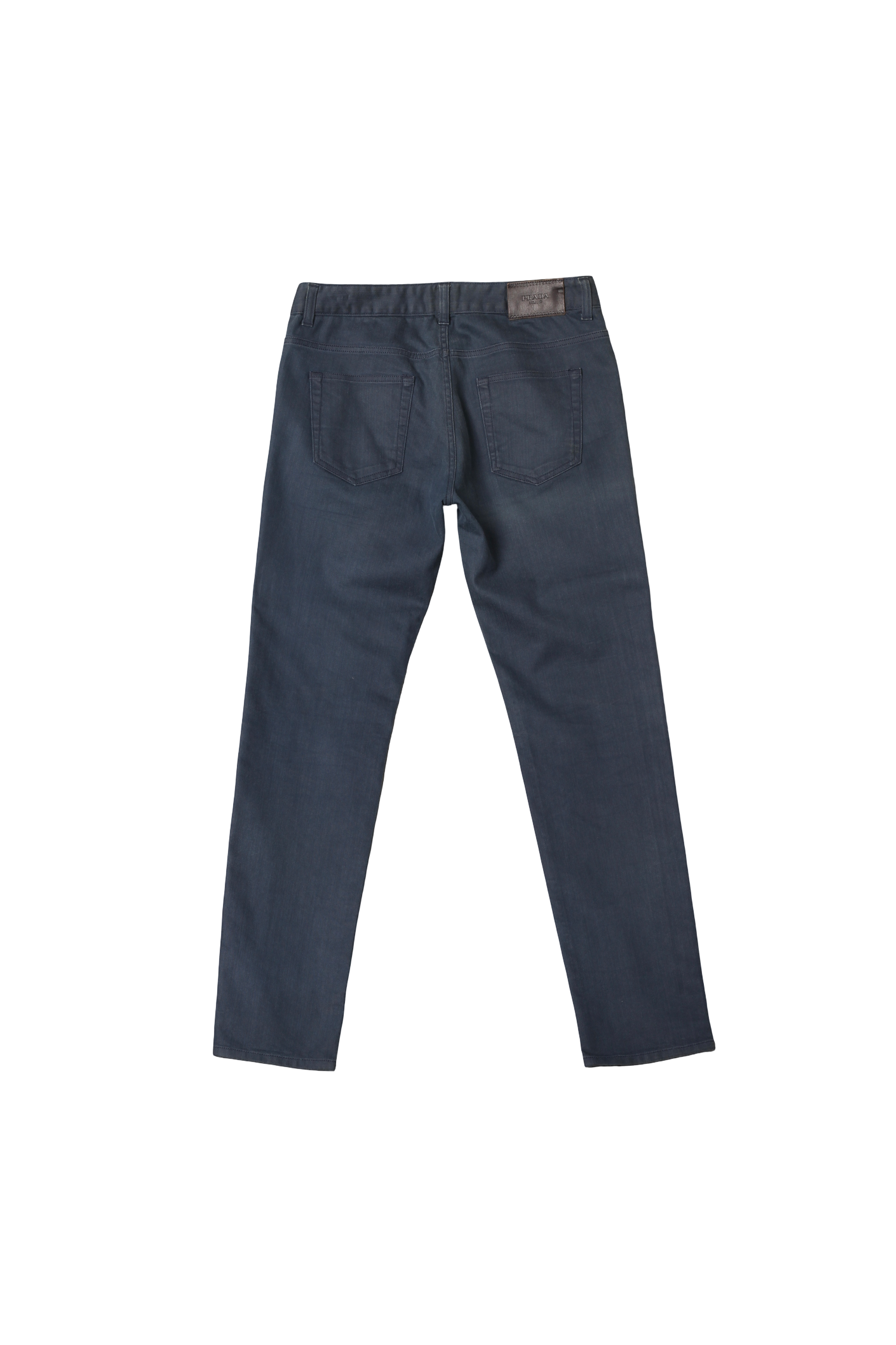 Prada Saffiano Patch Navy Jeans