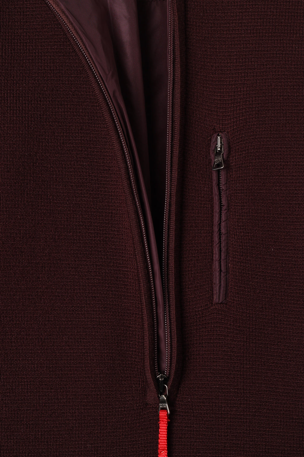 Prada Sport Burgundy Quarter Zip Sweater