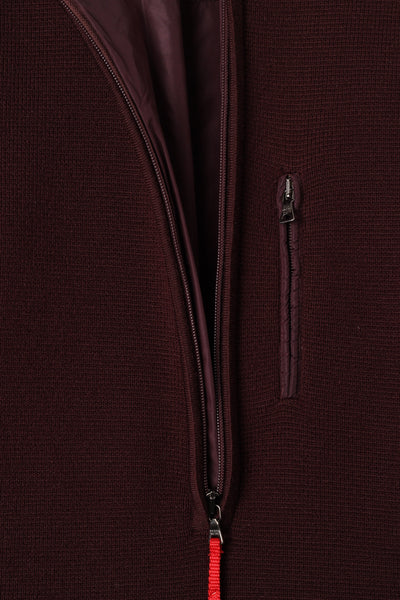Prada Sport Burgundy Quarter Zip Sweater