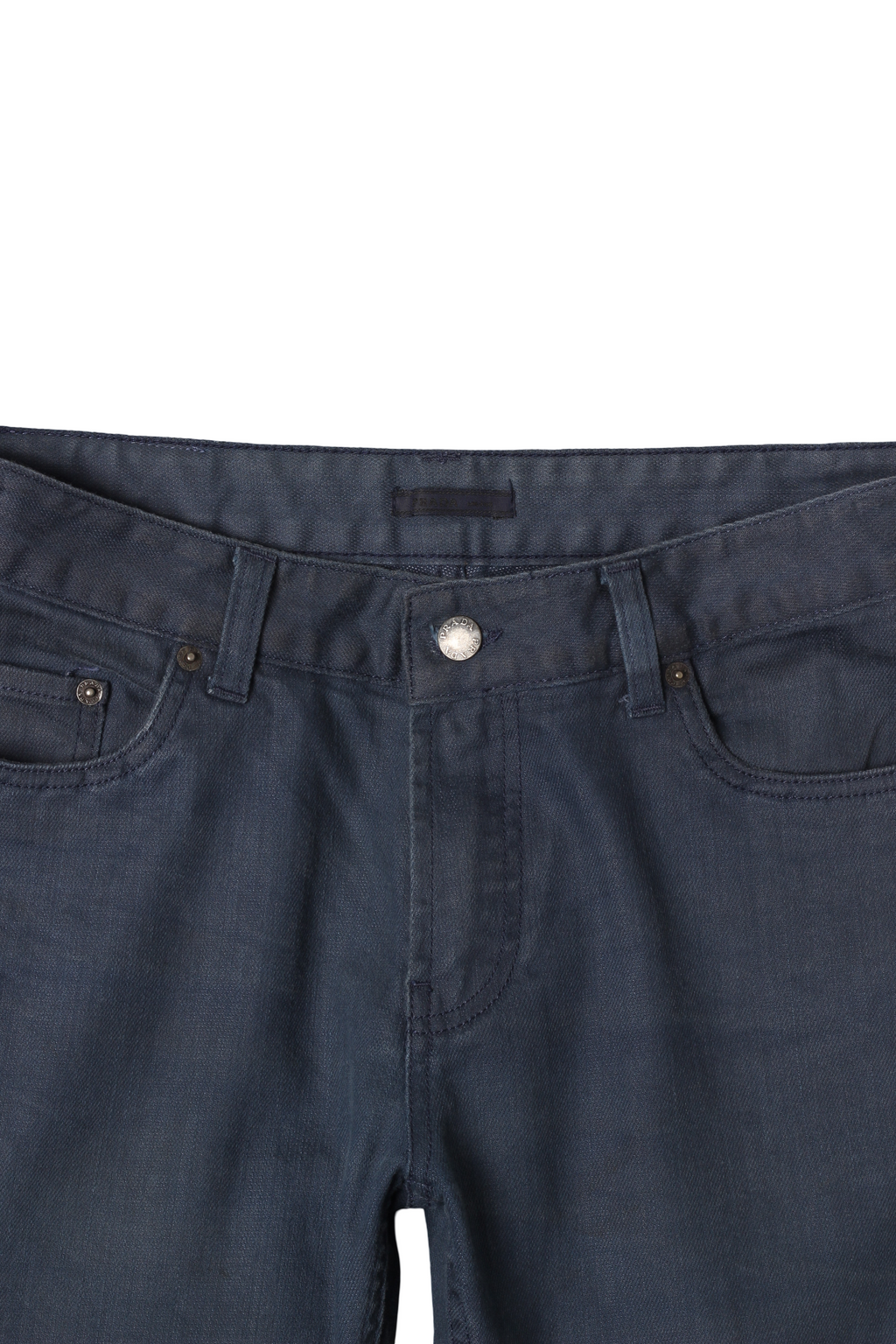 Prada Saffiano Patch Navy Jeans