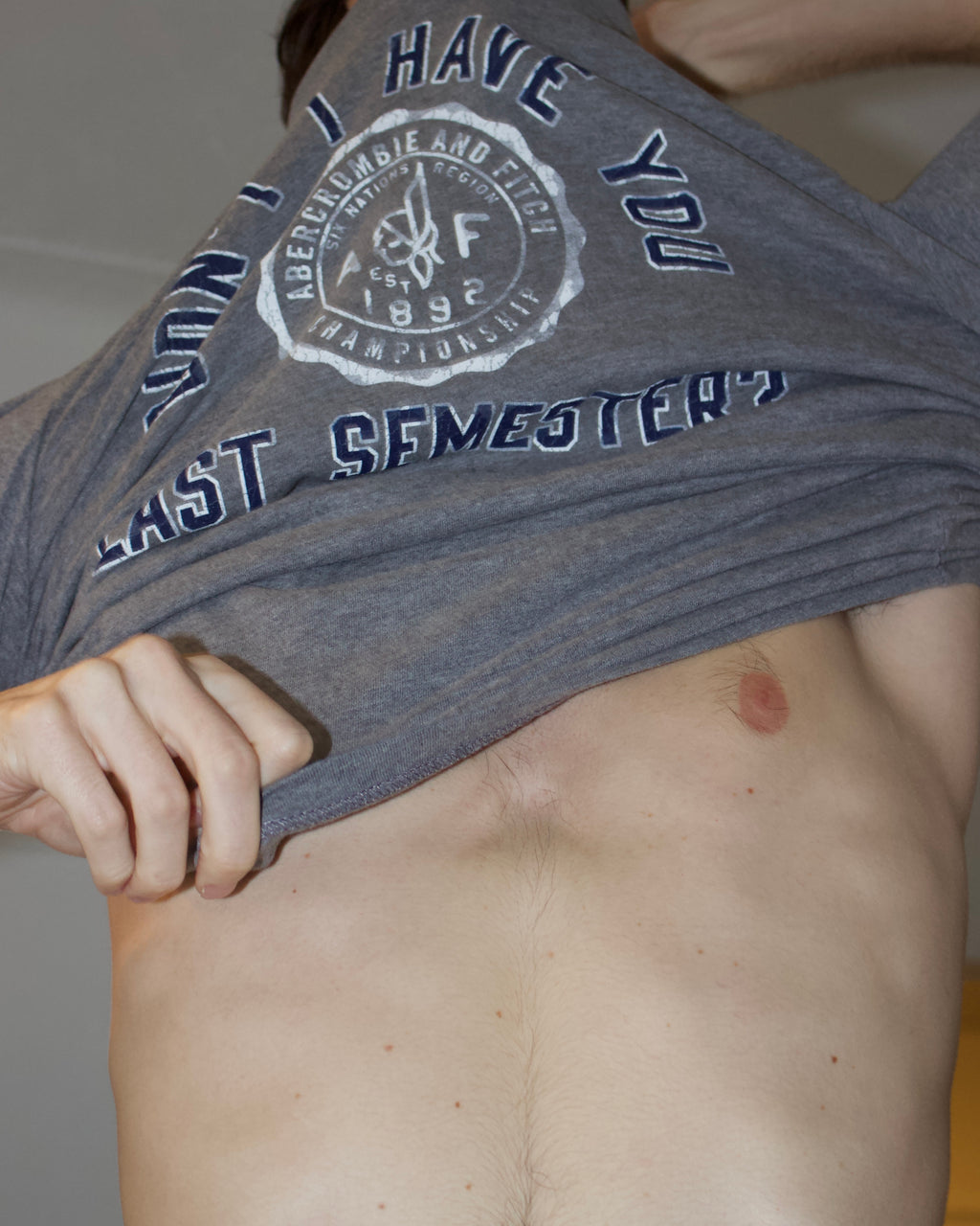 Label detail vintage Abercrombie and Fitch Last Semester t-shirt